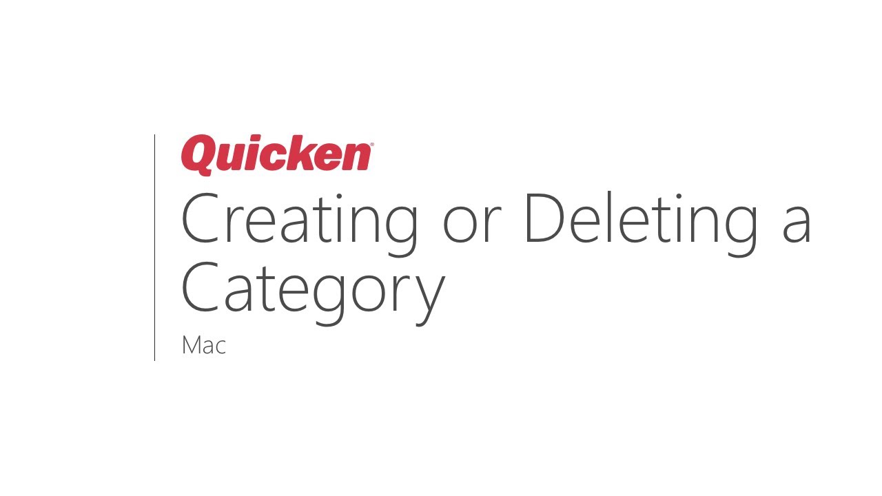 quicken 2016 for mac; moving categories